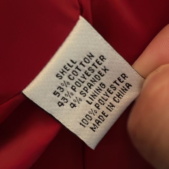 Talbots Red Belted Trench Coat - Picture 11 of 12